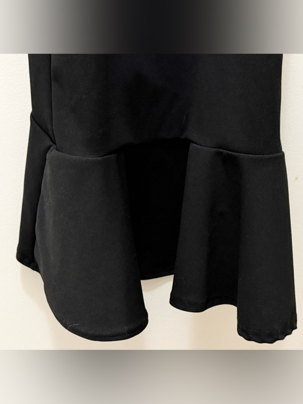 Boohoo Black Spaghetti Strap Midi Dress with Ruffle Hem - Picture 7 of 13